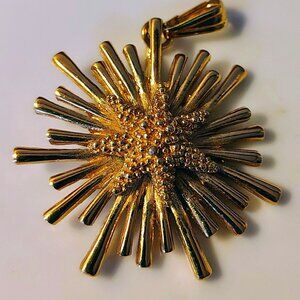 Vintage Monet Starfish Atomic Star Sun Starburst Pendant MCM Vintage Jewelry
